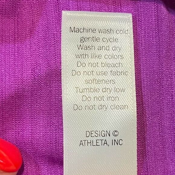 ATHLETA Short Sleeve 1/2 Zip Cycling Top Purple Women’s Size XS 439089 - Picture 6 of 7